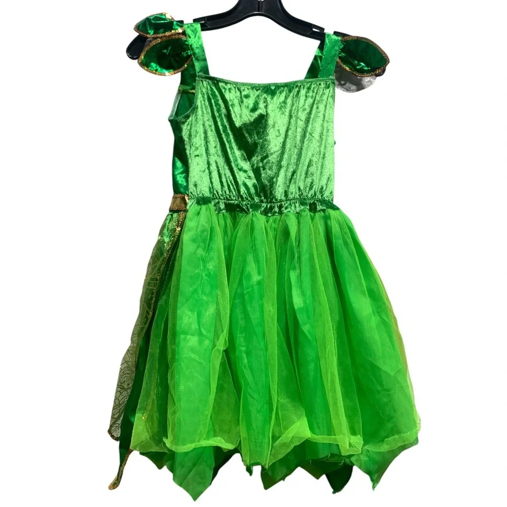 Teetot & Co Green Fairy Princess Costume Dress and Leggings Set Kids Size 7-8